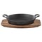 Megachef Mini Cast Iron Oval Pan with Wood Tray 750123427M - alternate 1