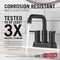 Delta Nicoli Two Handle Centerset Bathroom Faucet, 6.56 in, Matte Black 25849LF-BL - alternate 6