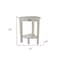 Homeroots Compact Teak Corner Shower Stool With Shelf In Whitewash Finish 376706 - alternate 7