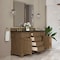 James Martin Vanities Brookfield 60" Double Vanity, Pecan, w/ 3 CM Phantome Eclos Top 547-V60D-PCN-3PHT - alternate 5