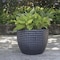 Deroma Bayfield 11.6'' Dia. Matte Black Ceramic Planter 3208219A - alternate 1