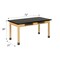 Diversified Spaces Wooden Leg Tables with Compartments, Oak, Wood Frame, 72 in W, Black C723LBBK30E - alternate 6