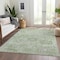 Homeroots 3' X 5' Mint Green And Gray Damask Washable Indoor Outdoor Area Rug 603773 - alternate 7