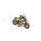 Homeroots 8" Yellow and Black Metal Hand Painted Model Motorcycle Tabletop Sculpture 489407 - alternate 6