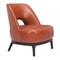 Homeroots 26" Brown And Black Faux Leather And Faux Leather Lounge Chair 556459 - alternate 5