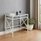 Homeroots 29" Clear And White Glass Writing Desk 402042 - alternate 8