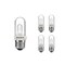 Bulbrite Mini 150w T8 Medium Screw Base E26 Clear Dimmable Soft White 2900K Halogen Light Bulb, 5PK 861995 - alternate 1