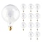 Bulbrite Incandescent Dimmable 25W Globe G40 Bulbs, Clear Glass, Medium E26 Screw Base, 2700K, 12PK 861011 - alternate 1