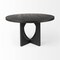 Homeroots 54" Black Rounded Solid Wood Pedestal Base Dining Table 397611 - alternate 5