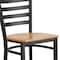 Flash Furniture Restaurant Stool, Ladder Back, Nat Seat, Seat Height Range: 29" XU-DG697BLAD-BAR-NATW-GG - alternate 7