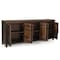 Homeroots 84in Dark Brown Distressed Reclaimed Wood Paneled Sideboard with Six Doors 521423 - alternate 7
