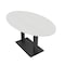 Skutchi Designs Oval Conference Table With Power Unit, 36 in W, 72 in L, White HAR-OVL-36X72-DOU.BK-WA7976-NA - alternate 1