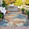 Homeroots 8' X 10' Teal Blue And Copper Abstract Washable Indoor Outdoor Area Rug 631978 - alternate 8