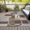 Homeroots 10' X 14' Brown And Ivory Geometric Washable Indoor Outdoor Area Rug 612568 - alternate 8