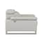 Homeroots 71in Light Gray And Silver Genuine Leather Loveseat 329683 - alternate 7