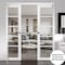 Sartodoors Sliding French Double Pocket Doors White Solid Core Modern Interior QUADRO4522DP-WS-36 - alternate 1