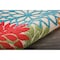 Homeroots 5' Orange Red Green And Blue Round Floral Indoor Outdoor Area Rug 546657 - alternate 6