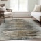 Homeroots 5' X 8' Gray Charcoal And Silver Abstract Washable Indoor Outdoor Area Rug 587651 - alternate 3