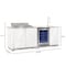 Koolmore 90 in. Outdoor Kitchen Suite with White Stone Counter, Sides and  Doors, 4-Burner Low-Profile Grill KM-OKI-5595 - alternate 11