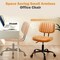 Yssoa HealSmart Small Office Desk Chair with Wheels, Armless Desk Chair with Lumbar Support, PU Leather L 3A88FNCHAIRDESKBRN01 - alternate 3