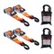 Mytee Products 2in x 10ft Auto Re-Tractable Ratchet Straps with Zinc Coated S hook - Orange, 2PK RS210R-OR2PKx2 - alternate 1