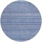 Homeroots 8' Denim Blue And Sky Blue Round Striped Washable Indoor Outdoor Area Rug 615346 - alternate 7