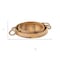 Homeroots Set of Two Brown Round Solid Wood Serving Trays With Handles 574199 - alternate 13