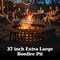 Pure Garden Fire Pit w/ Grill 37 in Round Outdoor Fire Table w/ 2 Grills, Lid, Poker & Cover Fire Pits 50-LG1478 - alternate 8