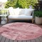 Homeroots 8' Blush And Ivory Round Abstract Washable Indoor Outdoor Area Rug 602691 - alternate 6