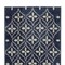 Homeroots 8' Ivory And Navy Blue Geometric Indoor Outdoor Runner Rug 572794 - alternate 6