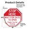 Signmission Stop Here Wait for Gate to Open Tha, 18 inch X 18 inch, Vinyl Decal, 2PK OC-D-2PACK-18-288 - alternate 2
