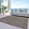 Homeroots 8' X 10' Chocolate And Gray Floral Washable Indoor Outdoor Area Rug 582263 - alternate 6
