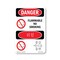 Signmission OSHA Danger Sign, Flammable No Smoking Bilingual, 7in X 5in Decal, OS-DS-D-57-VK-1824 OS-DS-D-57-VK-1824 - alternate 1
