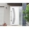 Vdomdoors Steel Door Deux 6500 White Sidelight Exterior Window Stainless Inserts Single Modern Painted-W36+16 DEUX6500EXD-WS-W36+16 x H80-Right-hand Inswing - alternate 6