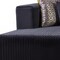 Homeroots Black Velvet Modular U Shaped Four Piece Sofa and Chaise Sectional With Toss Pillows 644108 - alternate 7