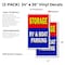 Signmission Storage Rv & Boat Parking, Vinyl Decals Only 24 Inch x 36 Inch, Vinyl Decal, 2PK DSB-2436-2PACK-Storage Rv & Boat Parking - alternate 2