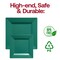 Smarty Had A Party 6.5" Hunter Green Square Plastic Cake Plates (120 Plates), 120PK 9916-CASE - alternate 6