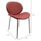 Leisuremod Servos Dining Side Chair with Upholstered Leather Seat and Iron Frame in Bordeaux, 2PK SCBL-22BOR2 - alternate 6