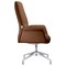 Leisuremod Summit Office Chair in Faux Leather and Aluminum Frame, Adjustable Height and Swivel, Dark Brown SGO21DBRL - alternate 4
