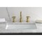 Kingston Brass Widespread Bathroom Faucet with Knurled Handle and Push Pop-Up Drain, Brushed Brass KS1417RKZ - alternate 4