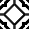 Andova Tiles Luv Enchanted Black and White 8-in Encaustic Matte Porcelain Wall & Floor Tile ANDLUV450 - alternate 4