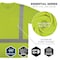 Ergodyne Hi-Vis Shirt, 5XL, Lime, Short Sleeve 21839 - alternate 3