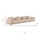 Homeroots 175" Beige Top Grain Leather Reclining USB Sofa And Storage 643706 - alternate 4