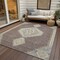 Homeroots 10' X 14' Taupe Gray And Ivory Oriental Washable Indoor Outdoor Area Rug 598453 - alternate 9