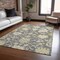 Homeroots 9' X 12' Gray Ivory And Green Floral Washable Indoor Outdoor Area Rug 605209 - alternate 6