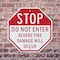 Signmission Stop Do Not Enter Severe Tire Damag, 6 inch X 6 inch, Plastic Sign, 2PK OC-P-2PACK-6-238 - alternate 6