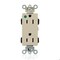 Leviton Straight Blade Receptacle, 5-15R, 15 A, 125V AC, Flush Mount, Self-Grounded M1626-HGI - alternate 1