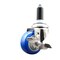 Service Caster 3 Inch 316SS Blue Polyurethane Swivel 1-1/8 Inch Expanding Stem Caster Brake SCC-SS316EX20S314-PPUB-BLUE-TLB-118 - alternate 1