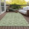 Homeroots 9' X 12' Green And Ivory Geometric Washable Indoor Outdoor Area Rug 583346 - alternate 4