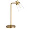 Homeroots 21" Brass Metal Arched Table Lamp With Clear Cone Shade 524488 - alternate 1